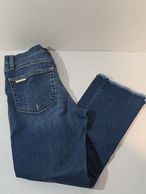 Rock & Republic Women’s Blue Raw-Hem Stretch Jeans